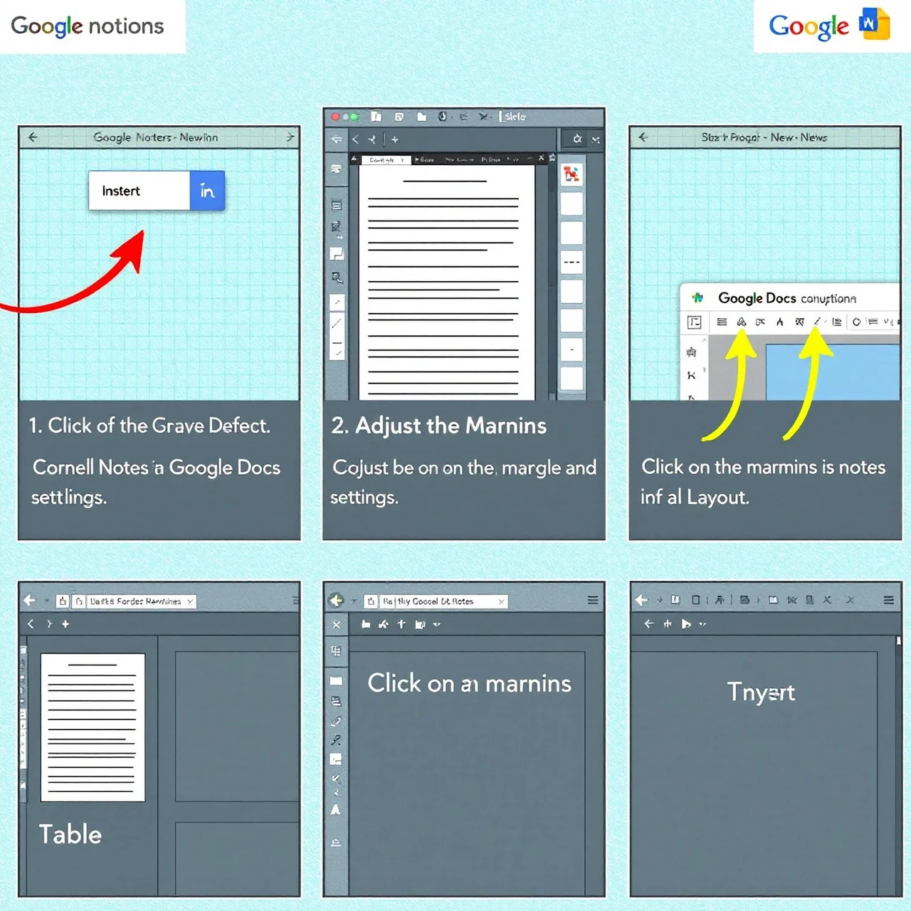 Cornell notes template Google Docs