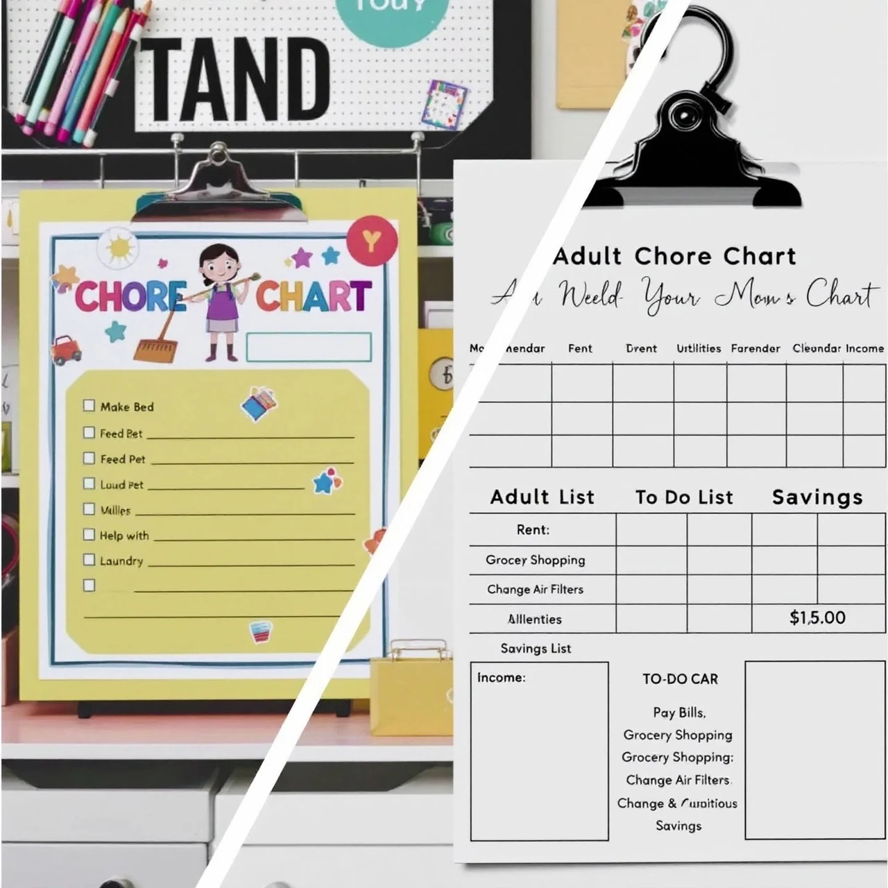 adult-focused chore chart