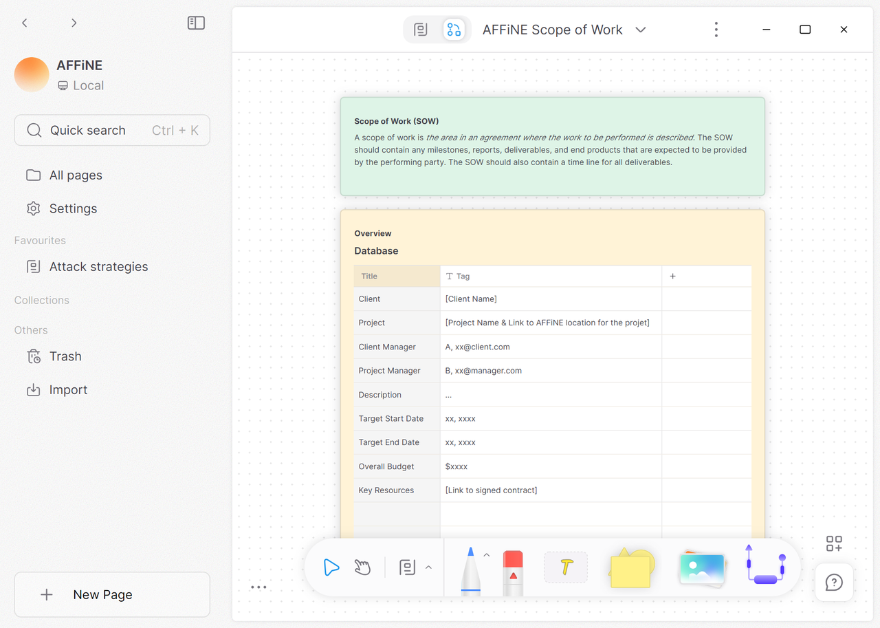 Scope Statement of Work Template