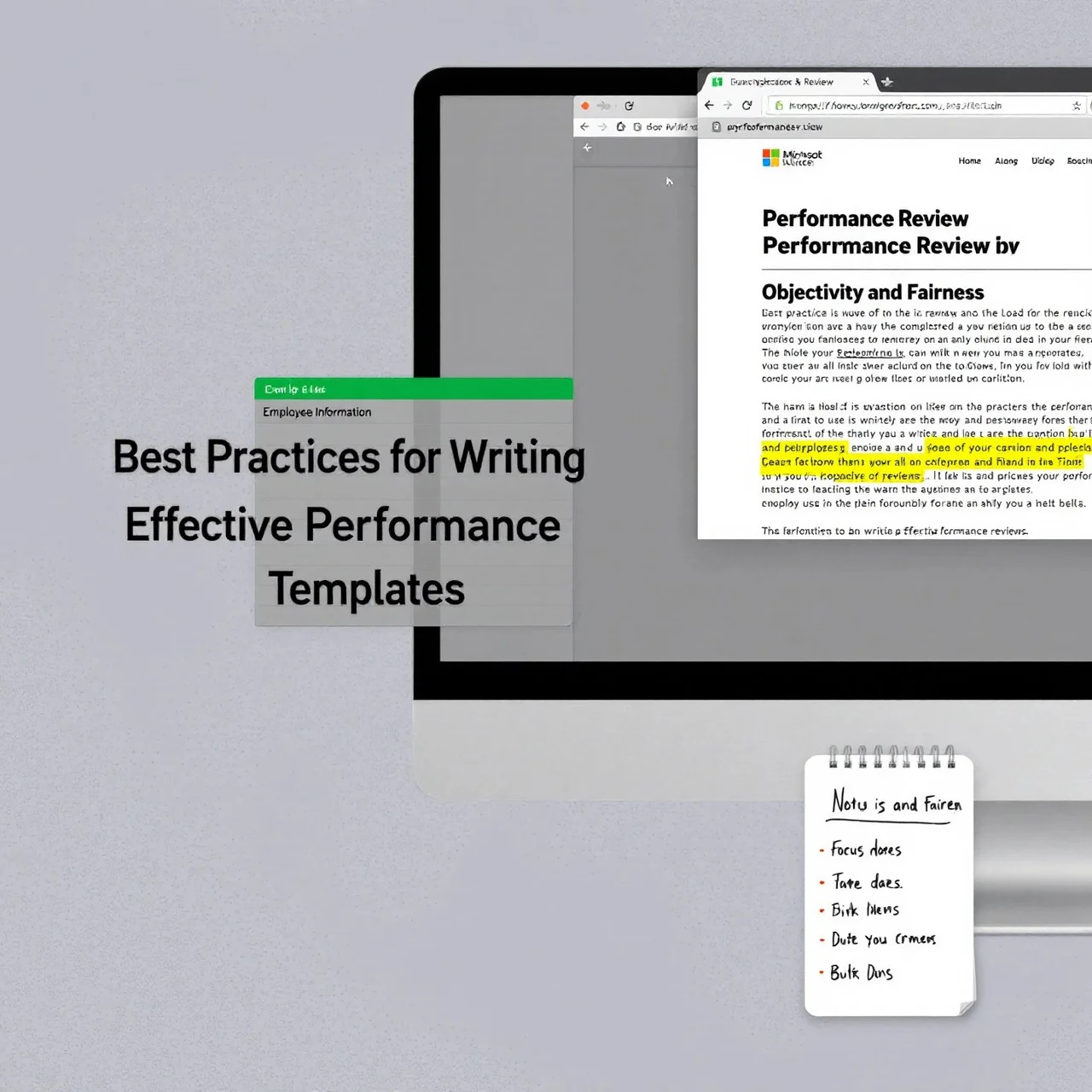 free performance review template