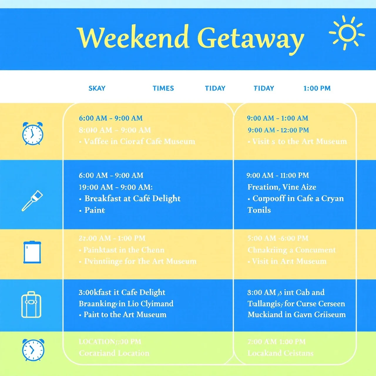 Essential Itinerary Elements