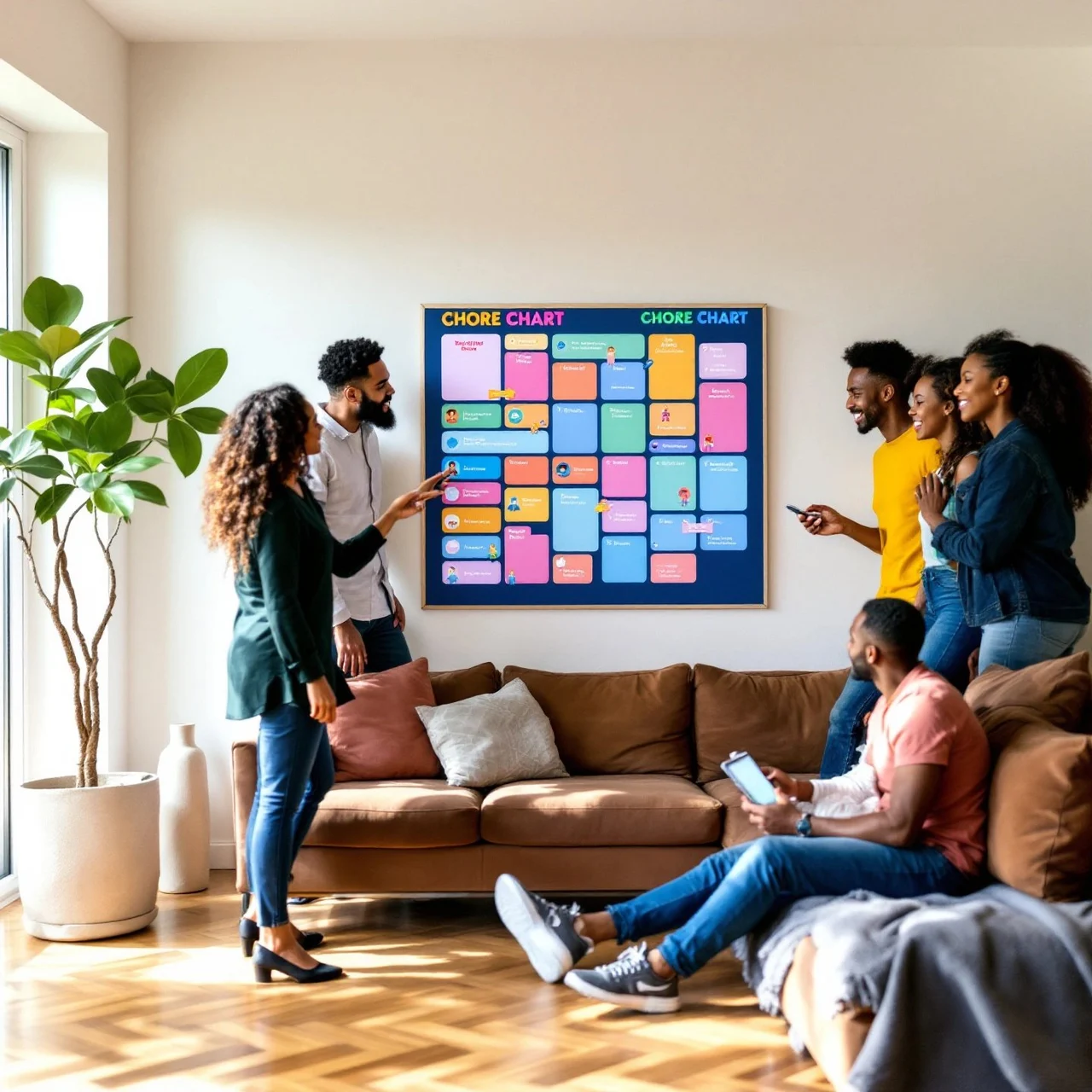 daily, weekly, and monthly chore charts for adults