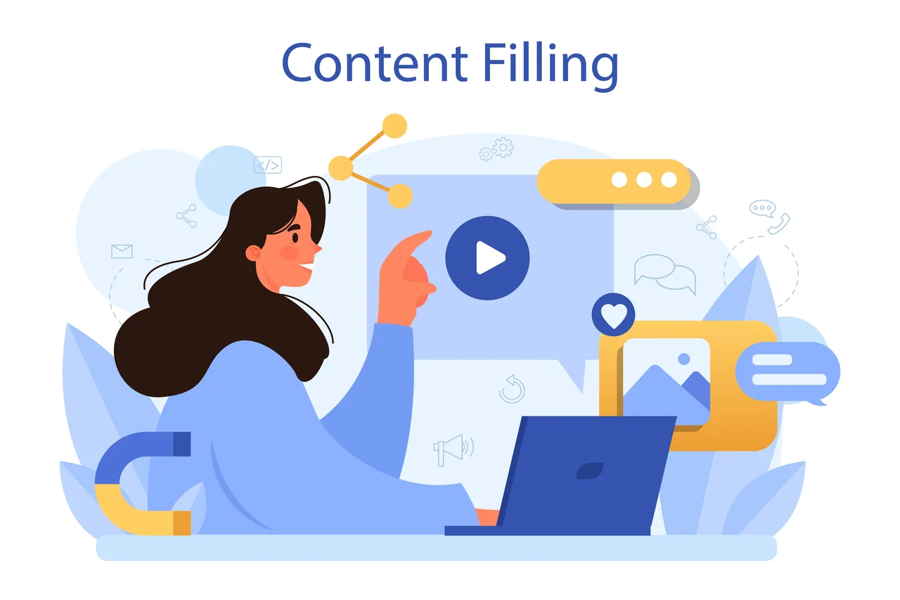 A girl masters content filling enabled by generative AI